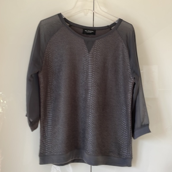 IRIS SINGER Collection Top 3/4 Sleeve Color-Gray Size-Large - Picture 8 of 15